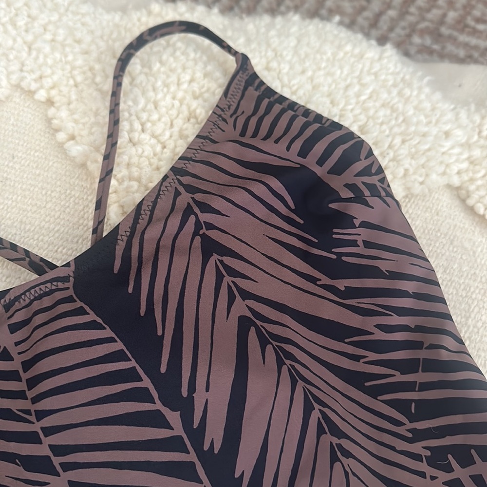 Vuori Black and Brown Palm One Piece Swimsuit - Picture 6 of 10